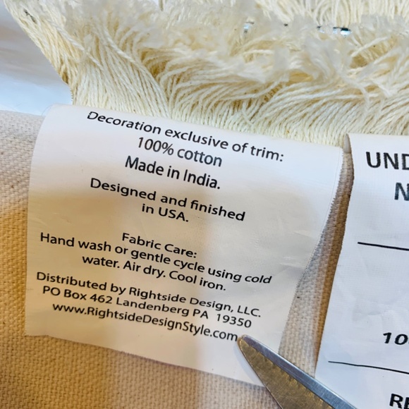 Rightside Design Blue Crab and Waves Lumbar Pillow Shams Two Piece Set Ocean - Picture 11 of 16